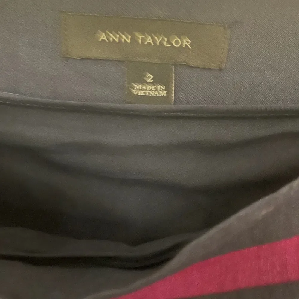 Ann Taylor | Horizontal Stripe Pleated Skirt